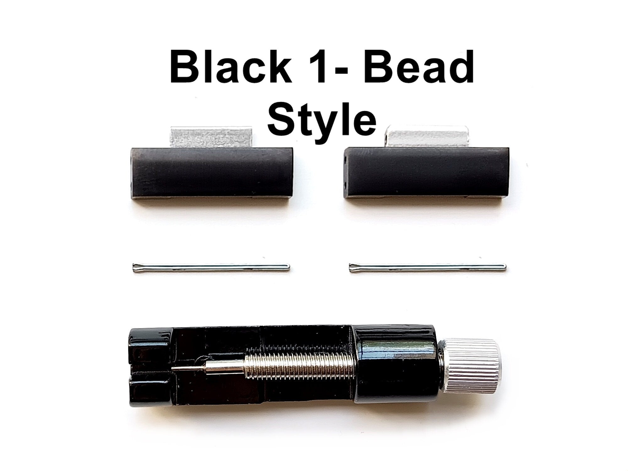 22mm 2 Links for Watch Bands Straps Stainless Steel 1 Bead 3 Bead Style Replacement with Pins Silver Black Color Link Removal Install Tool
